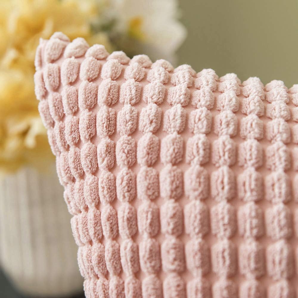 MIULEE Pack of 2 Christmas Decorative Throw Pillow Covers Soft Corduroy Solid Cushion Case Cream White Pillow Cases for Couch Sofa Bedroom Car 18 x 18 Inch 45 x 45 cm: Home & Kitchen