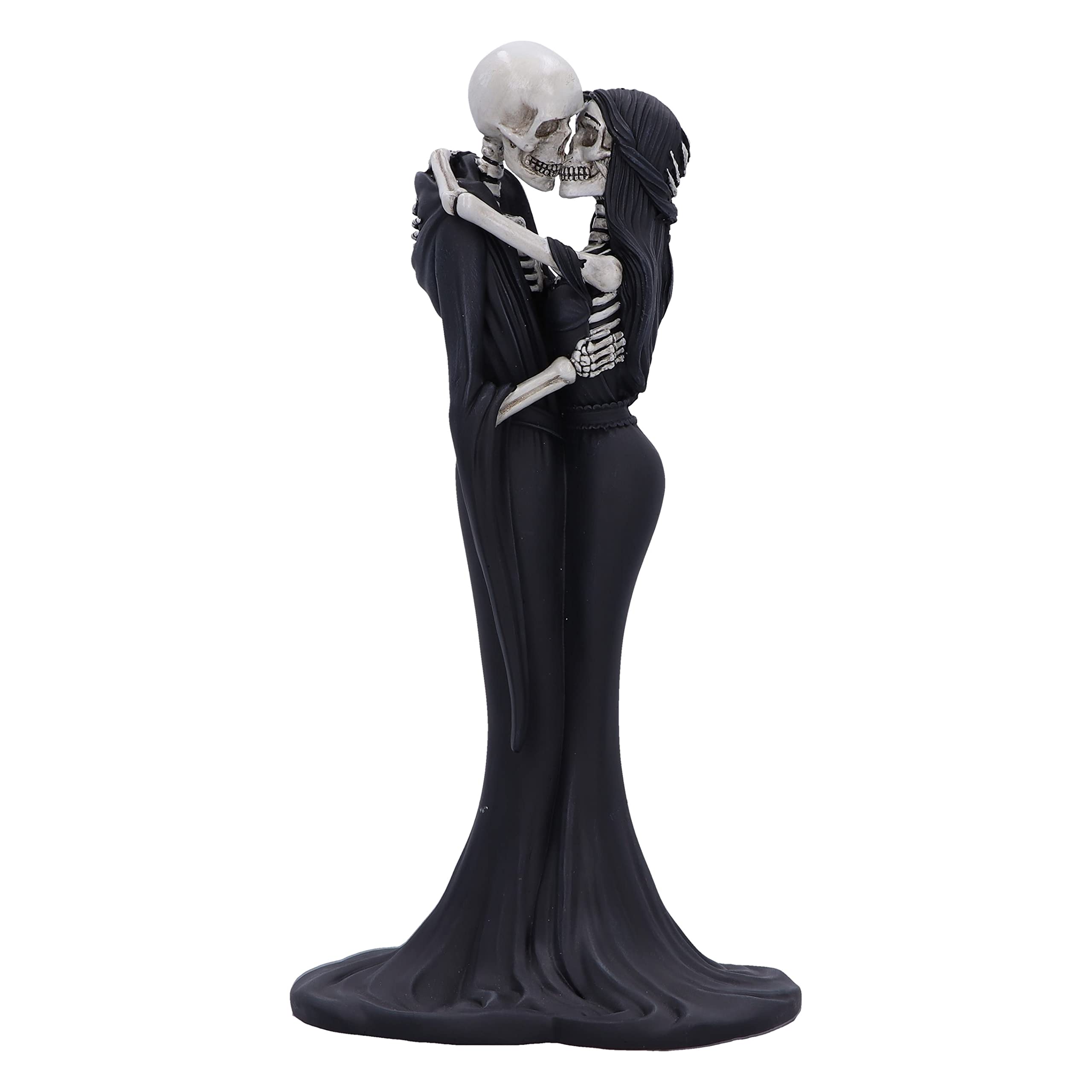 Nemesis Now Eternal Kiss 24cm, Resin, Gothic Wedding Giftware, Skeleton Kiss Figurine, Cast in the Finest Resin, Hand-Painted,Black and White