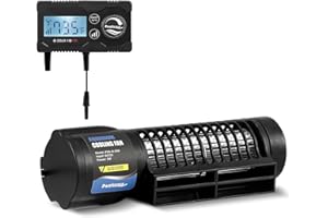 Poafamx Aquarium Chiller, DC12V Cooling Fan With 3-Speed Adjustable Controller, Cross-Flow Fish Tank Cooler for Axolotl, Auto