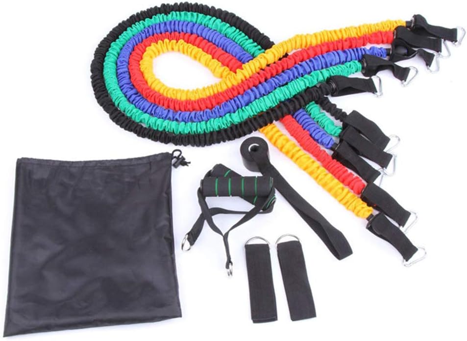JERKKY Resistance Bands Set,Stretchable Gym Exercise Bands Kits Strong Special Latex TPE Pipe Tension Rope Elastic Rope 11