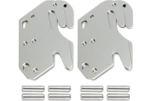 POROHOM 4 PCS Universal Wood Bed Rail Hook Plates for Beds Frame Bracket Headboard Footboard with Pin Replacement Wooden Bed Parts or New Bed Constructions