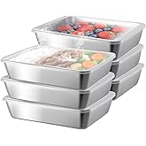 mekueeex Stainless Steel Lunch Box 6-Pack with Free Seal, Leakproof, Lid Food Container, Reusable Food Storage Container for Travel and Work, Dishwasher Safe, Freezer Safe