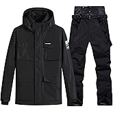 Men's Ski Jacket and Pants Set Waterproof Snowsuit Windproof Snow Suit Winter Outdoor Ski Suit