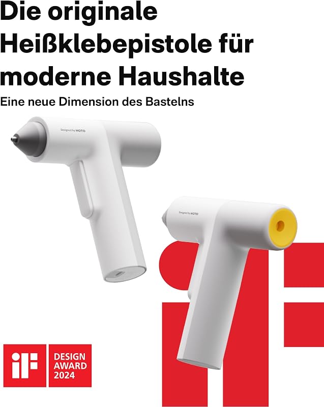 Akku Heißklebepistole Pro, 40 Heißklebesticks Klebepistole, USB-C