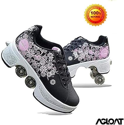 Kyokim Roller Shoes Skate Shoes For Women Men Boys Kids Wheel Shoes Roller Sneakers Shoes Outdoor Sports For Adults Child Black 36 Amazon Co Uk Kitchen Home