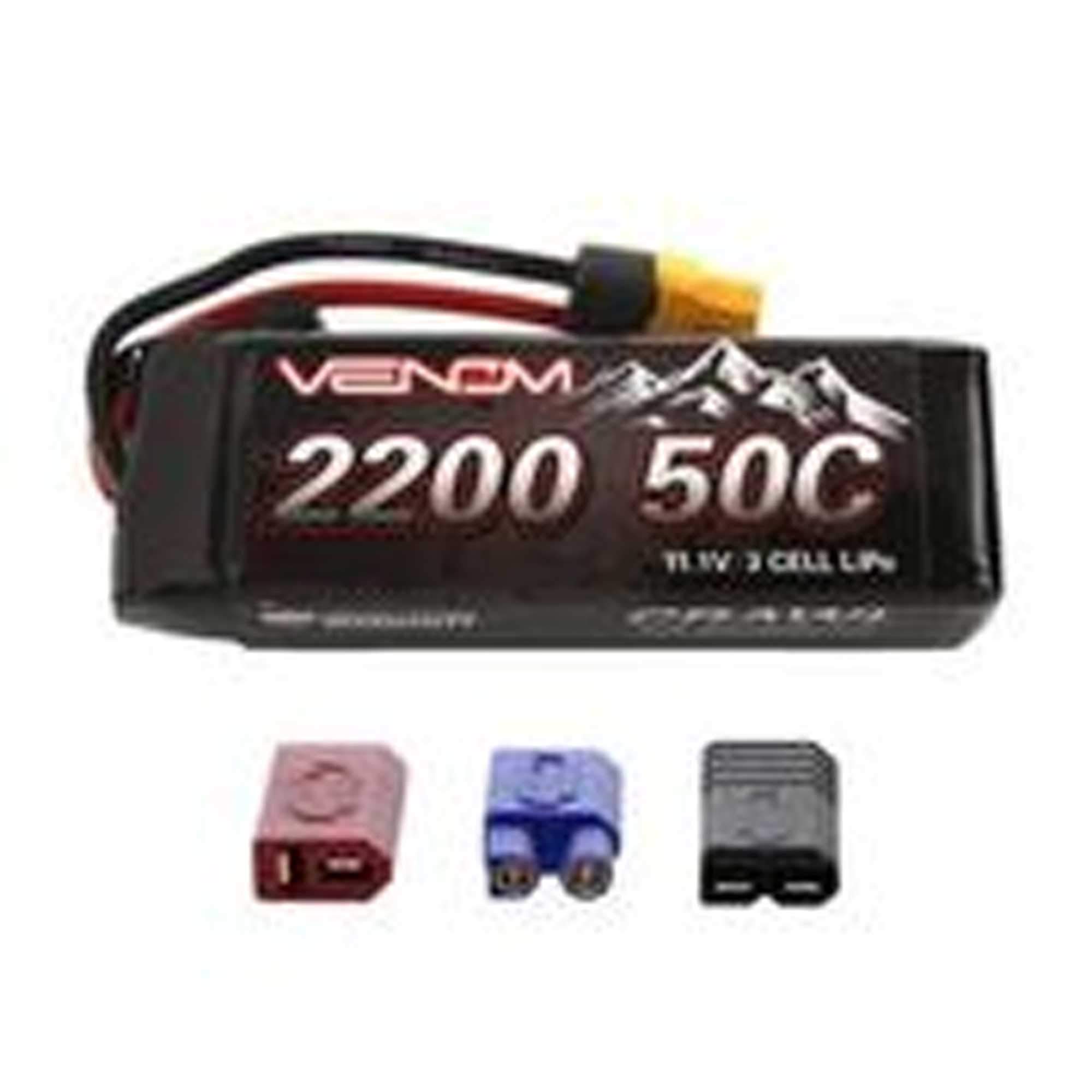 Venom 11.1V 2200mAh 3S 50C Rock Crawler LiPo Battery: UNI 2.0 Plug, VNR15190