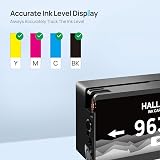 HALLOLUX 963XL Ink Cartridge High Yield 4 Pack Black Cyan Magenta Yellow HP view 7