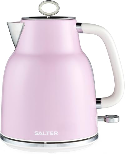 Salter Retro Pink 1.7L Kettle 3KW Rapid Boil 360° Base Removable Filter