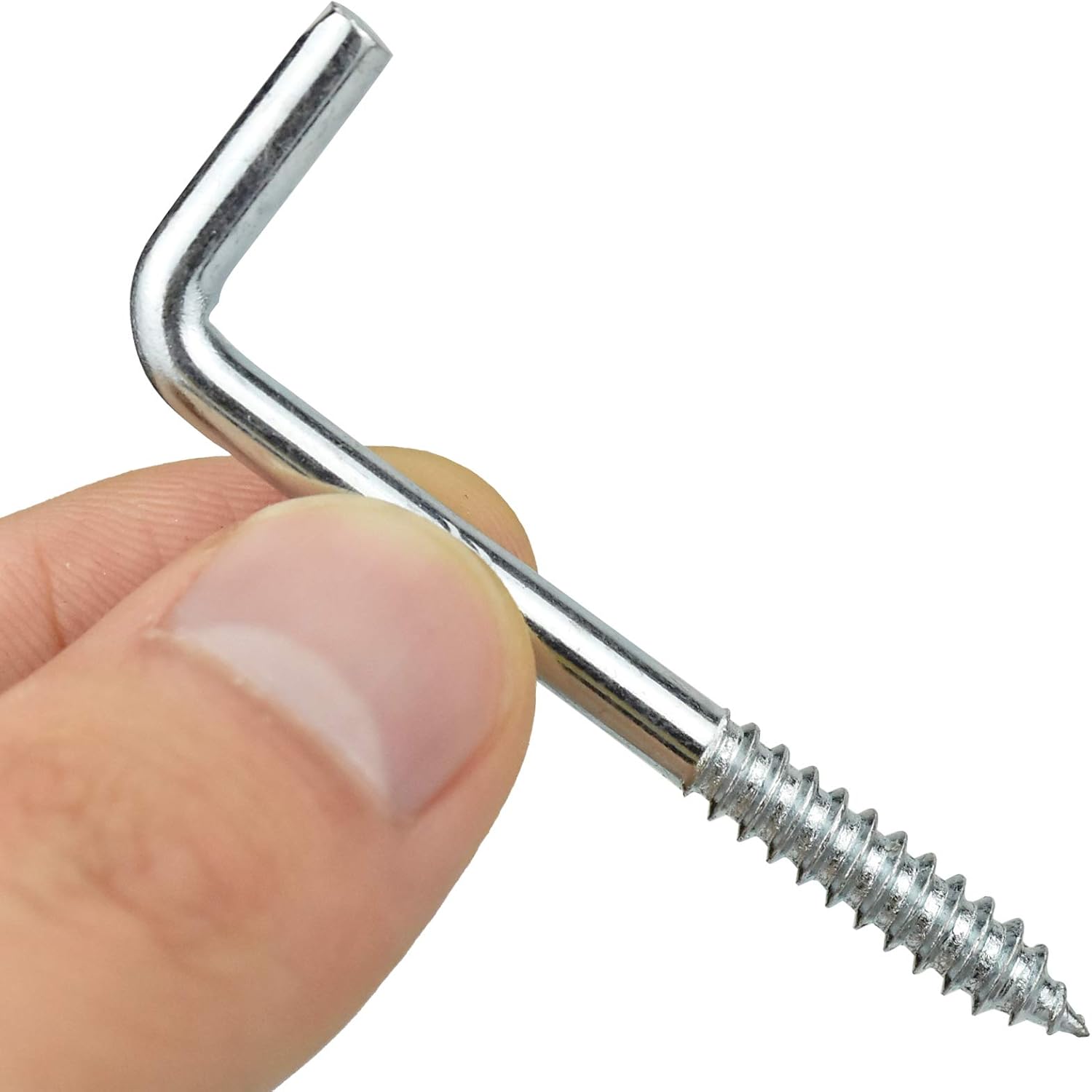 40 Pcs Set L Hook Screws, Square Hooks Screw in 3 Sizes BigaMart