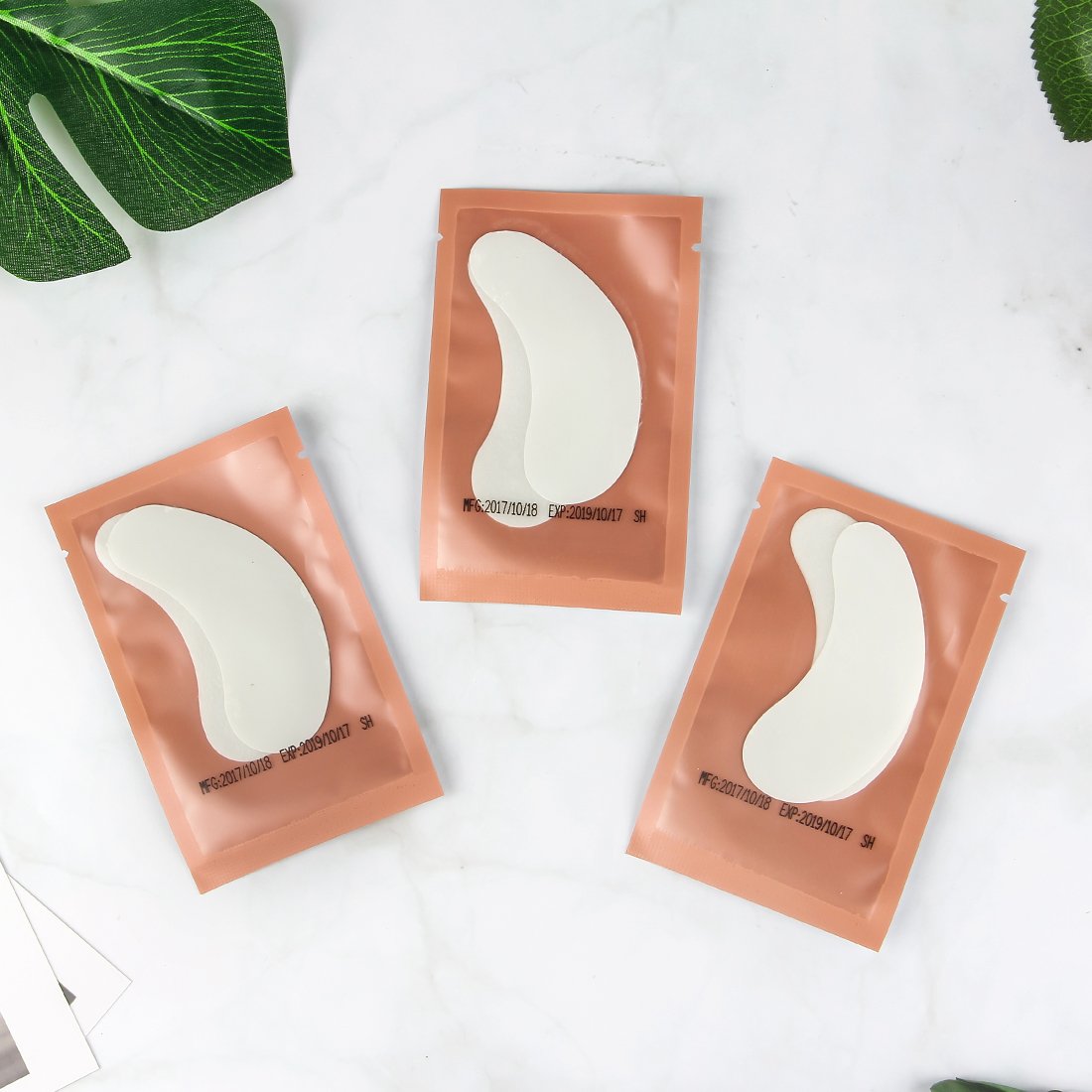 Eye Gel Pads 100 Pairs Set Lint Free Gel Eye Patch for Lash Extension Makeup False Eyelash Professional Under Eye Gel Pads 5 Colors Eye Mask Beauty Tool by LK LANKIZ