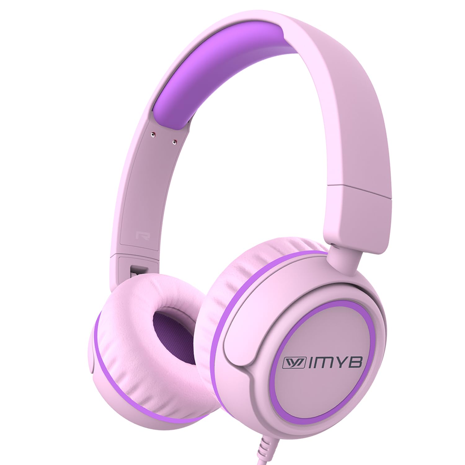 Photo 1 of IMYB Kids Headphones, V1 Wired Stereo Foldable Tangle-Free 3.5mm Adjustable On-Ear Headphones for Kids for School/Toddlers/Childrens/Teens/Boys/Girls/Ipad/Tablet/Kindle/Phones/Travel/Plane (Pink)