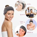 KinHwa 3 Pack Spa Facial Headband Adjustable Microfiber Women Makeup Headband view 4