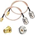 Superbat Coaxial UHF hembra SO-239 a SMA hembra adaptador cable de extensión RG316 12 "para Baofeng CB Radio Handheld Walkie 