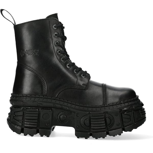 Amazon.com | New Rock Boots WALL373-S3 Unisex Metallic Black