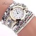 Binmer(TM) Duoya Brand Women Flower Popular Quartz Watch 2016 New Watches Luxury Bracelet Women Dress Lady Gift Flower Gemstone Wristwatch (gold)