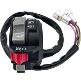 M MATI Left Handlebar Switch Control Engine Start Run Off Headlight Switch for Yamaha Grizzly 125 YFM125 Raptor 125/250 Wolverine YFM350F Warrior 350 YFM350X Bear Tracker 250 YFM250X 4KB-83973-21-00