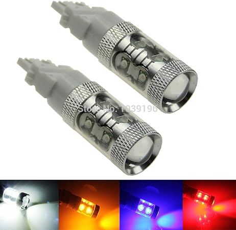 Amazon Co Jp 2 50wオスラム3157 T25スーパー白黄青赤車のled電球自動車のledブレーキ駐車場ライトトランクライトメーカーの 電球 Blue Car Bike Products