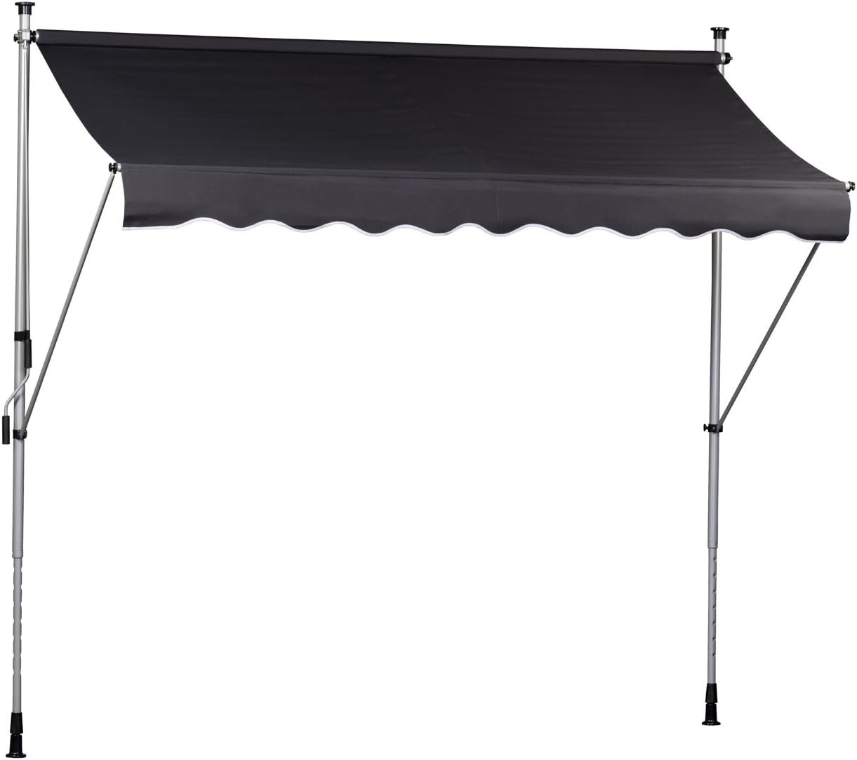 Clamp Awning Charcoal Balcony Awning Canopy Awning Sun Protection