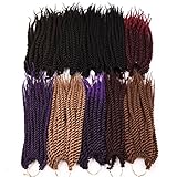 Micro Crochet Braids Kids Crochet Twist Synthetic Hair Extension 10 inch Senegalese Mambo Twist (6 Packs)