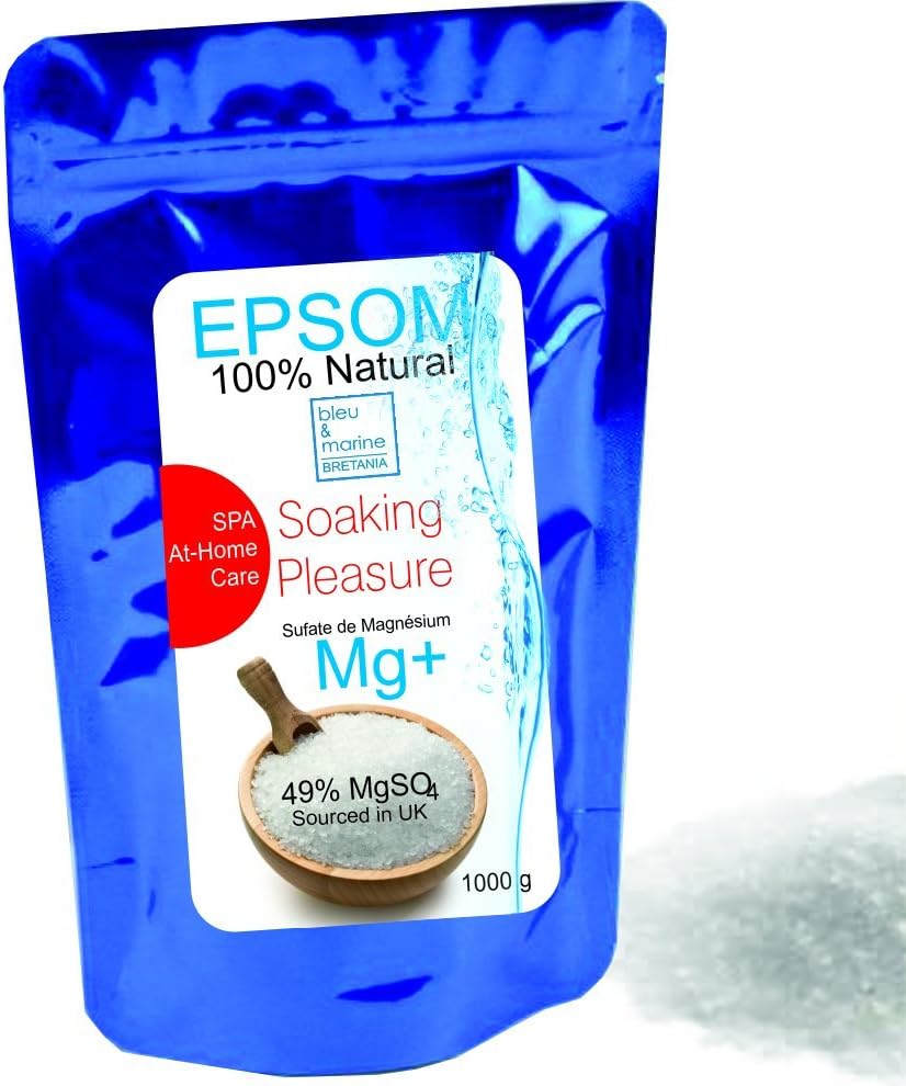 Deep Sleep Epsom Bath Salts - Relaxing Foot Soak & Full-Body Detox - Natural Magnesium for Skin Exfoliation & Muscle Relaxation 1000 g