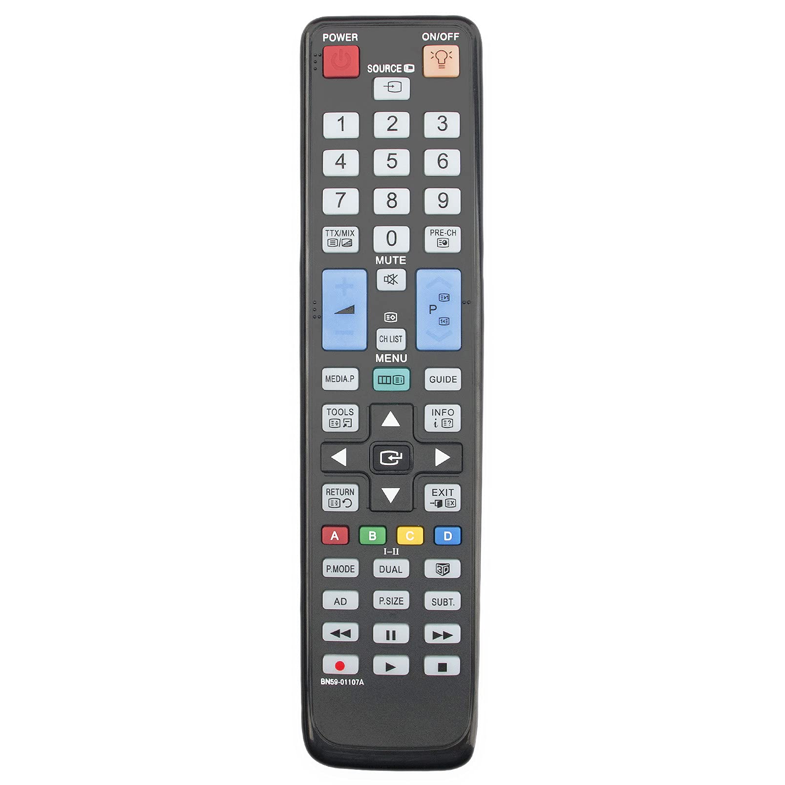ALLIMITY BN59-01107A Remote Control Replace fit for Samsung 3D LCD TV BN5901107A LE46C750R2K/XXU LE46C750R2K LE40C750R2WXXN LE46C750R2WXXN