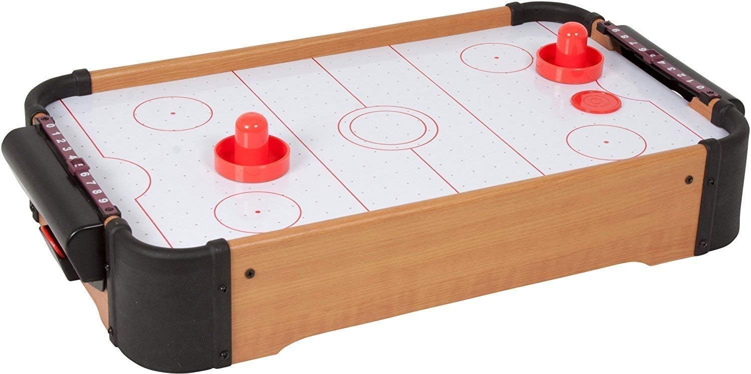Toys N Smile Wooden Indoor Air Hockey Game Table Top Toy for Kids