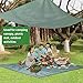 WOLFWILL 94 x 86 Inch Waterproof Camping Tarp - Mutifunctional Tent Footprint Groundsheet for Picnic Hiking Beach Mat with Stakes Drawstring Pouch