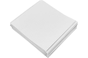 LALADEFIEE 100Pcs Oil-Proof Pizza Paper Pads 8-Inch White Single-Layer Corrugated Pizza Box Liners