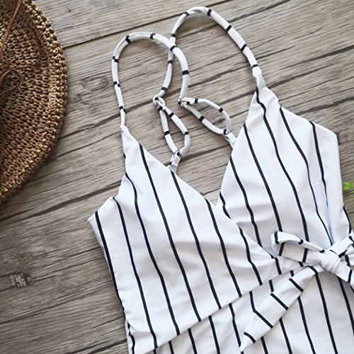 nuochimaoyi Plus Size Women Push-Up Padded Bra Beach Bikini Set Swimsuit Sexy Siamese Swimwear one Piece Swimwear White