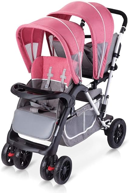 Zhuowei Poussette Jumelle Bebe Poussette Fratrie Poussette Double Pour Jumeaux Ou Freres Et Sœurs Poussette Frere Pliable Avec Grand Panier 2 Amazon Fr Cuisine Maison
