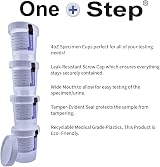 One Step 120mL Urine Sample Collection Cups with Screw Lids - Pack of 10 view 2