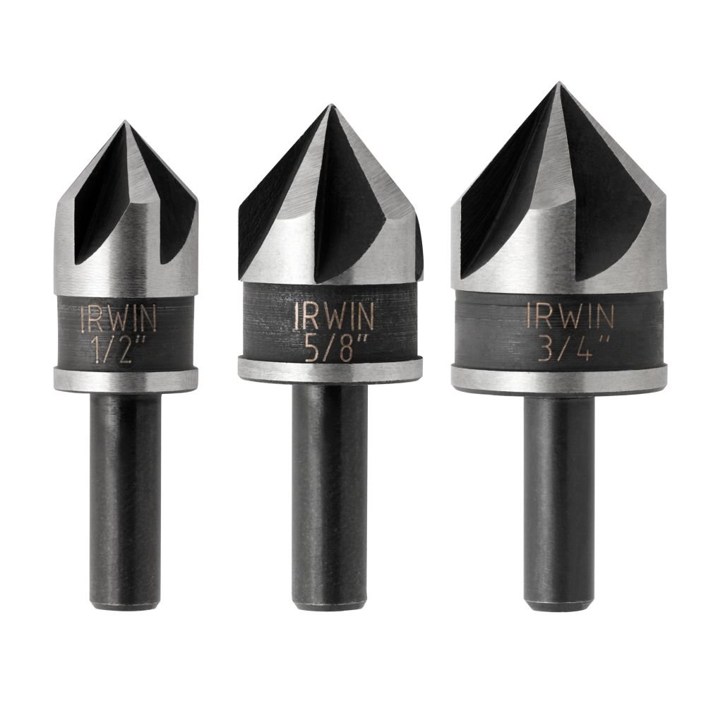 Irwin Tools 1877720Countersink Drill Bit,Black Oxide, 3-Piece