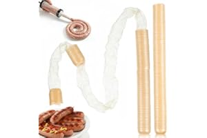 Ciieeo Sausage Casing, 2 Rolls Collagen Casings for Sausage Making Ham Hot Dog Collagen 14m/45.9ft Total Length (19mm)