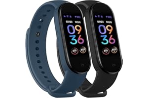 Wanme Bands for Amazfit Band 5 Replacement Strap Women Men, 2 PACK Silicone Sport Strap Compatible with Amazfit Band 5 Wristband Watchband Accessories