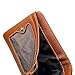 Genuine Leather Credit Card Wallets Coin Purse MInimalist Thin Wallets for Mens (Brown,Classic Version)
