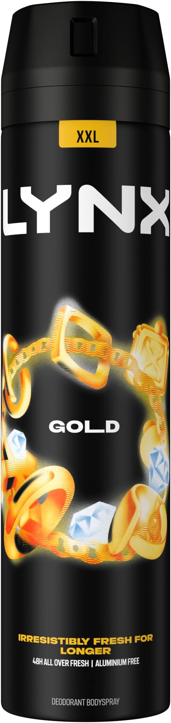Lynx Gold Body Spray for Men Dark Vanilla Oud Scent 48 Hour Odour Protection