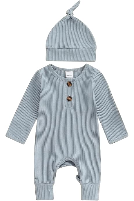 Bamboo Baby Pajamas Twopumpkin Newborn Baby Boy Knit Jumpsuit