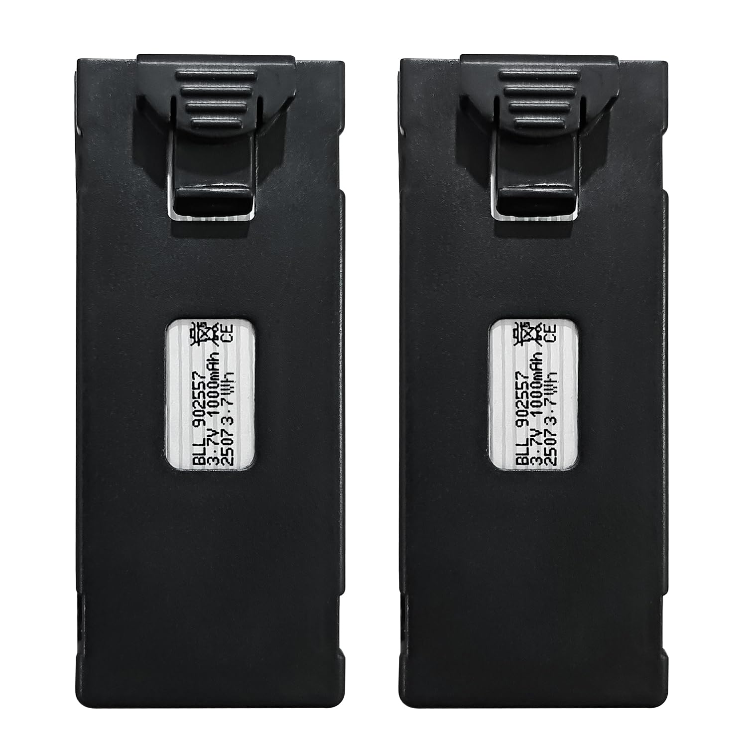 Photo 1 of sea jump 2PCS 3.7V 1000mAh Lipo Battery Suitable for E88 E88MAX E99 E99MAX BD101 P15PRO P8 A13 A15 K10MAX RC Drone, Aerial Quadcopters High-Capacity Battery Spare Parts