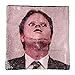 cygnus The Office Merch Dwight Schrute Mask Sequin Pillow Cover Mermaid Magic Reversible Decorative Change Color Pillow Covers 16x16 inch Funny Gag Gifts,Black