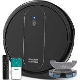 Robot Vacuum and Mop Combo: 5000Pa 3-in-1 Robotic Vacuum with Intelligent Navigation, Alexa＆APP Control, Self-Charging Robot Vacuum Cleaner for Pet Hair, Hard Floors &amp; Carpets, Quiet and Slim, Black