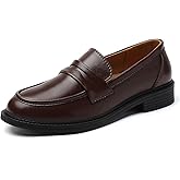 QJN Loafers for Women Black Penny Loafer Business Casual Shoes Women's Loafers & Slip-Ons Ladies Flats Comfortable Dressy