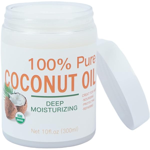 100% PURE COCONUT OIL, FOR ALL HAIR TEXTURES & SKIN TYPES,MOISTURIZE – MASSAGE – CONDITION,EXCELLENT SOURCE OF VITAMIN