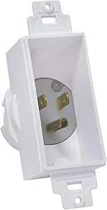 MIDLITE 4642-W Single Gang Décor Recessed Power Inlet