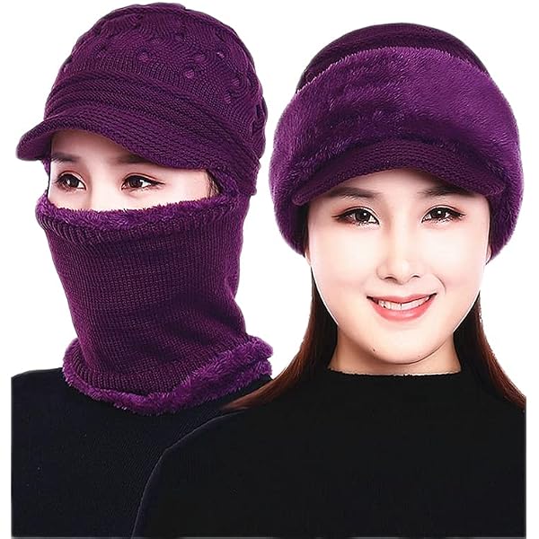 Winter Warm Skull Cap & Scarf Set - Fleece Lined Beanie Hat For Men & Women, Mom & Dad - View #4