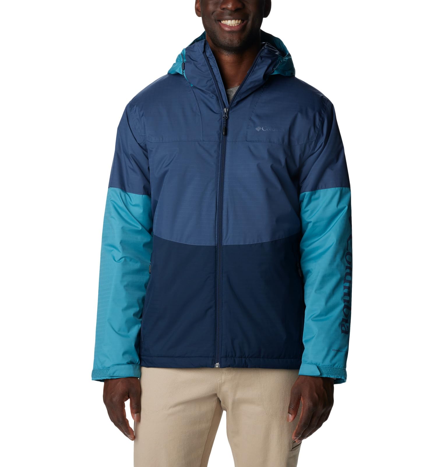 Columbia Men's Point Park Insulated Jacket, Dark Mountain/Collegiate Navy/Shasta, XX-Large Image