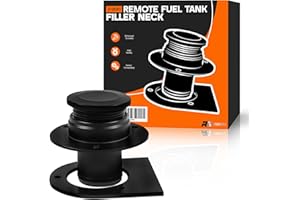 ROGIERRA 17-2530 Straight Remote Fuel Tank Filler Neck Kit - Includes Billet Aluminum Gas Cap & Weld-On Steel Mount Bracket - Compatible with 2-Inch Filler Hose for Fuel Cells