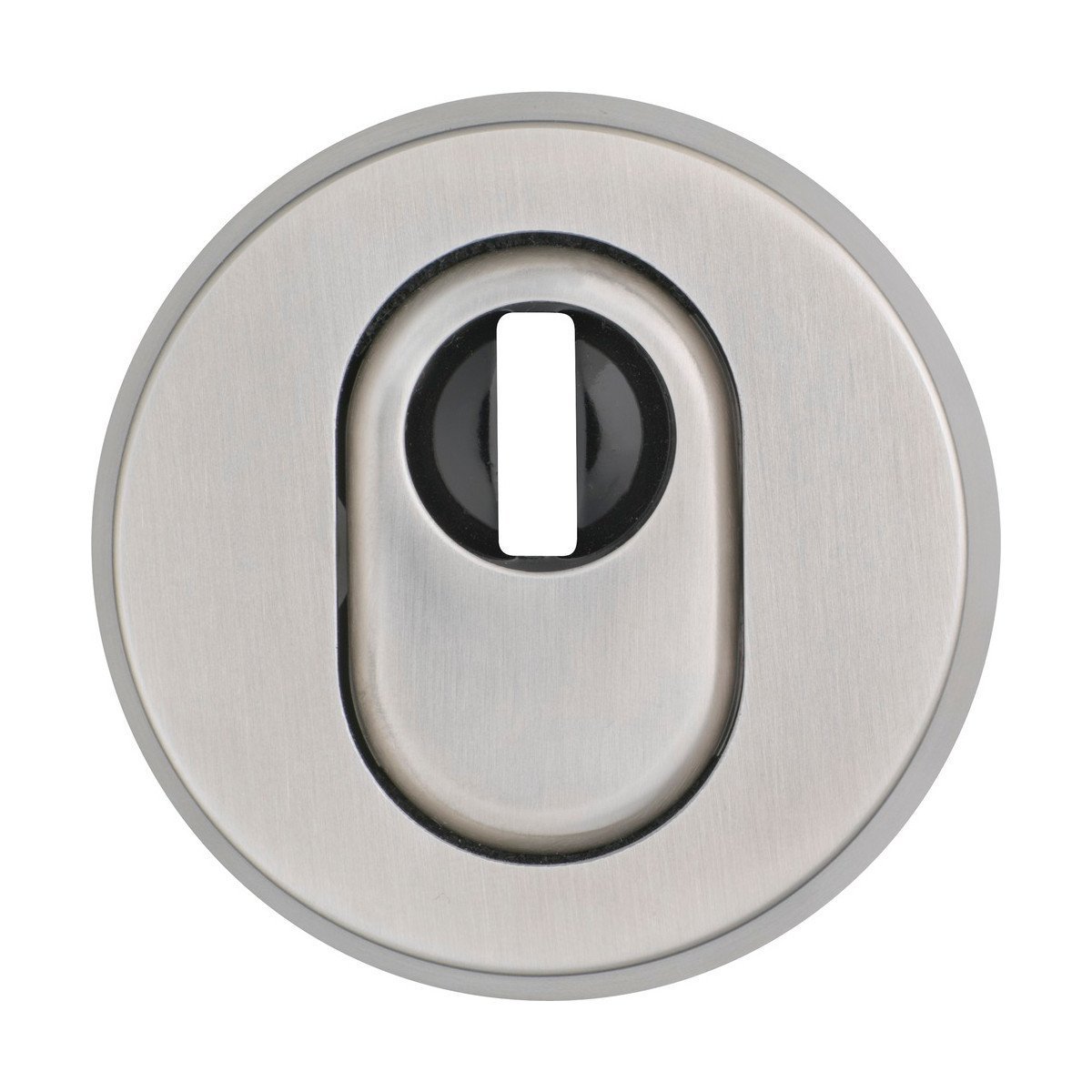 ABUS RHZS415 ER SB 12541 Stainless Steel Lock Rosette with Cylinder Protection for Wooden Door