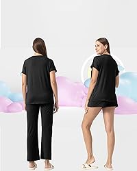 Rnxrbb 3 Piece Postpartum Nursing Pajamas Set
