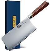 HOSHANHO Cleaver Knife 7 Inch, Razor Sharp Japanese High Carbon Steel Meat Cleaver, Professional Kitchen Chopping Butcher Knife for Meat Vegetable Cutting
