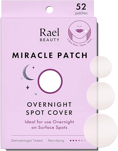 Rael Pimple Patches Miracle Overnight Spot Cover 3 Sizes 52 Count